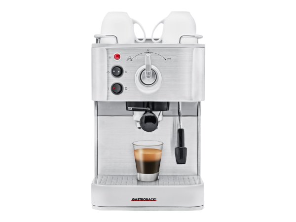 Gastroback Design Espresso Plus - Macchina per espresso - 1,5 L - Caffè macinato - 1250 W - Argento