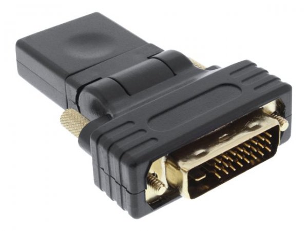 InLine Adattatore HDMI-DVI - Tipo A Femmina a DVI-D 24+1 Maschio - 180°