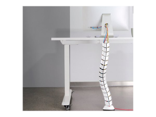 InLine Canalina flessibile - verticale per tavoli - 2 camere - 0,80m bianco