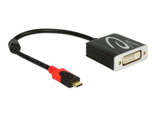 Delock 61213 - 0,2 m - USB tipo-C - DVI - Maschio - Femmina - Dritto