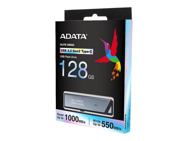 ADATA UE800 - 128 GB - USB tipo-C - 3.2 Gen 2 (3.1 Gen 2) - 1000 MB/s - Lamina di scorrimento - Arge