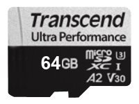 Transcend 340S - 64 GB - MicroSDXC - Classe 10 - UHS-I - 160 MB/s - 80 MB/s