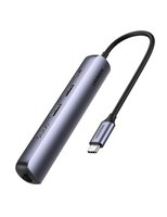 Ugreen 5-in-1-USB-C-Hub 5 Port USB-Kombi-Hub Schwarz Aluminium