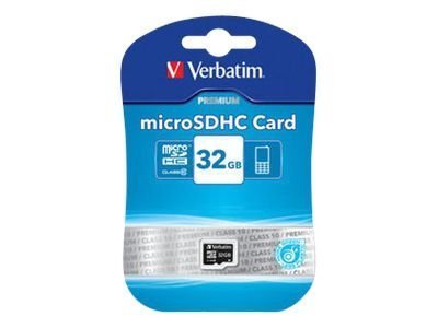 Verbatim Premium - 32 GB - MicroSDHC - Classe 10 - 10 MB/s - 10 MB/s - Nero