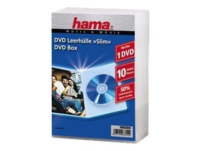 Hama DVD Jewel Case - Slim 10 - transparent - 10 dischi - Trasparente - Polipropilene (PP)
