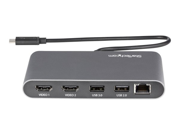 StarTech.com Mini Dock Thunderbolt 3 - Docking Station Portatile per Doppio Monitor HDMI 4K 60Hz - H