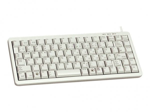 Cherry Slim Line Compact-Keyboard G84-4100 - Tastiera - Laser - 86 tasti QWERTZ - Grigio