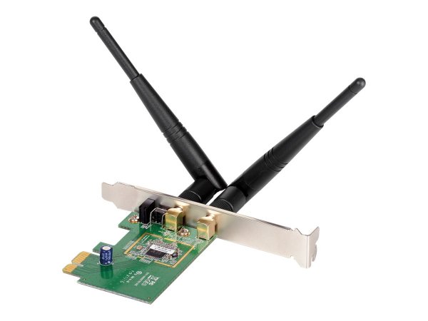 Edimax EW-7612PIN V2 - Interno - Wireless - PCI Express - WLAN - 300 Mbit/s - Nero - Verde - Argento