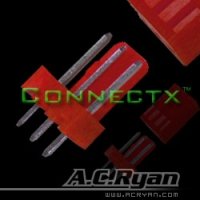 A.C.Ryan Connectx™ 3pin fan connector Male - UVRed 100x - 3pin Fan Male - Red - 100 pc(s)