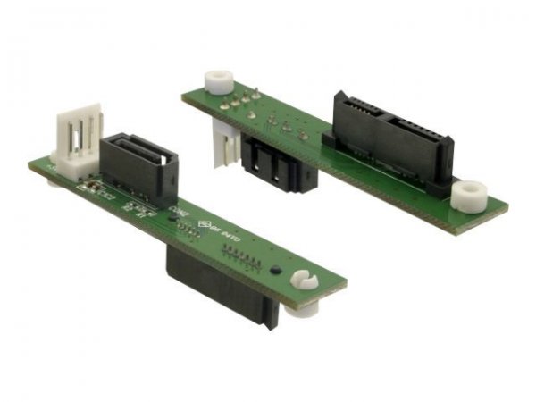 Delock Adapter SATA Slimline > SATA - SATA 7-pin - SATA 7-pin + Molex (4-pin)