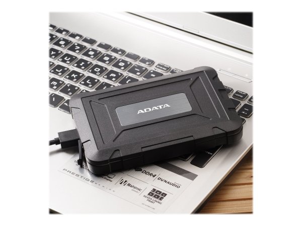 ADATA ED600 - Box esterno HDD/SSD - 2.5" - Serial ATA III - Collegamento del dispositivo USB - Nero