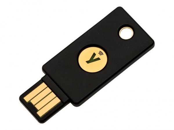 YUBICO YubiKey 5 NFC - Android - Windows 10 - iOS - No Batteries Required - Nero - USB-A - FIDO 2 Ce