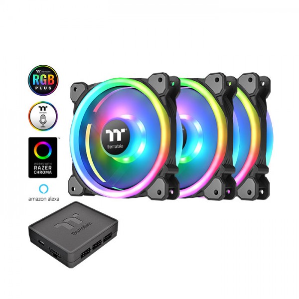 Thermaltake Riing Trio 12 LED RGB Radiator Fan TT Premium Edition 3 ventole