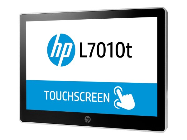HP Monitor touch retail L7010t da 10,1" - 25,6 cm (10.1") - 220 cd/m² - 160° - Nero - Argento - Busi