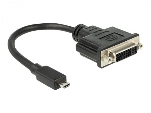Delock 65563 - 0,2 m - DVI-D - Micro-HDMI - Femmina - Maschio - Nero