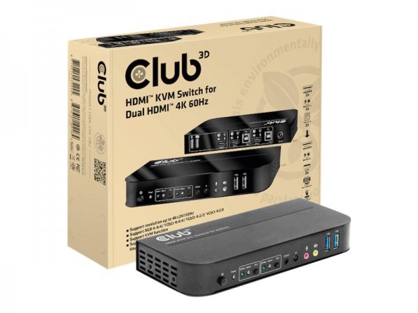 Club 3D CSV-1382 - 4096 x 2160 Pixel - 4K Ultra HD - 12 W - Nero