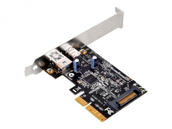 SilverStone ECU03 - PCIe - USB 3.2 Gen 1 (3.1 Gen 1) - A basso profilo - PCIe 2.0 - 10 Gbit/s - Wind