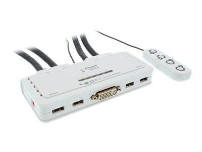 InLine KVM Switch - 4 porte - USB DVI - Audio - all-in-one