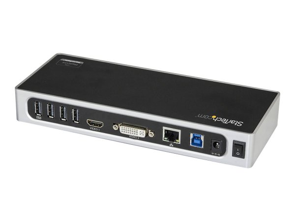 StarTech.com USB 3.0 Docking Station, Dual Monitor Laptop Docking Station with HDMI & DVI/VGA Video,