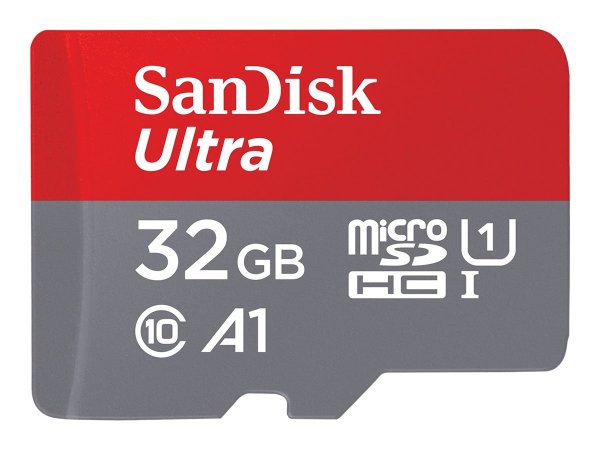 SanDisk Ultra microSD - 32 GB - MicroSDHC - Classe 10 - UHS-I - 120 MB/s - Grigio - Rosso