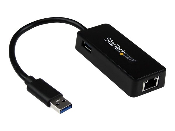 StarTech.com Adattatore USB 3.0 a Ethernet Gigabit NIC con porta USB - Nero - Cablato - USB - Ethern