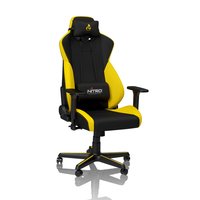 Nitro Concepts S300 - PC gaming chair - 135 kg - Nylon - Black - Stainless steel - Black - Yellow