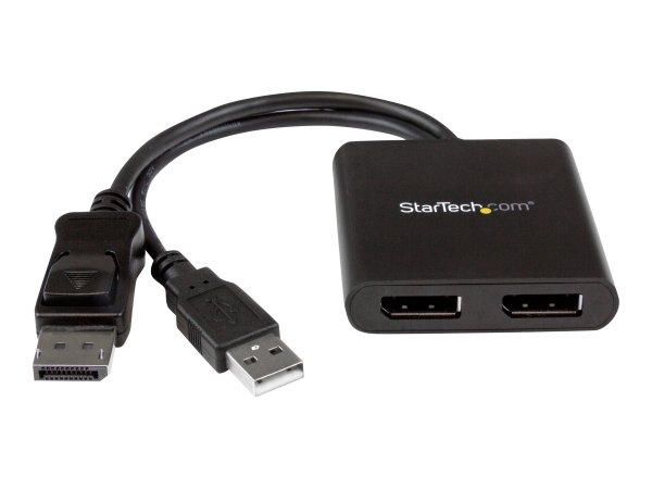 StarTech.com 2-Port Multi Monitor Adapter, DisplayPort 1.2 MST Hub to Dual 4K 30Hz or 1080p, USB Bus