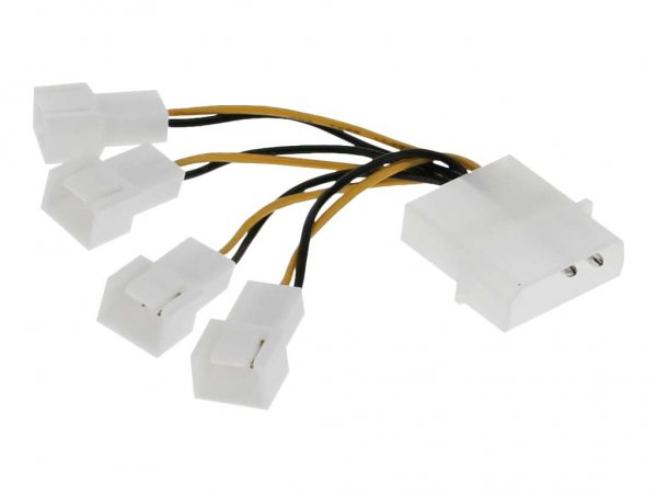 InLine Fan power adapter - 4 PIN internal power (M) to 3 pin Molex (M)