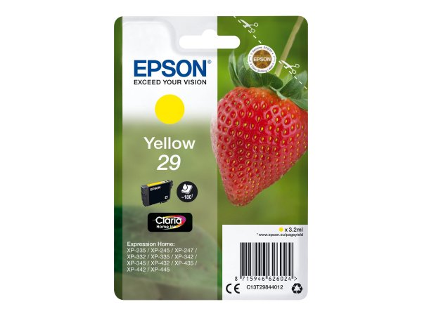 Epson Strawberry Cartuccia Fragole Giallo Inchiostri Claria Home 29 - Resa standard - Inchiostro a b