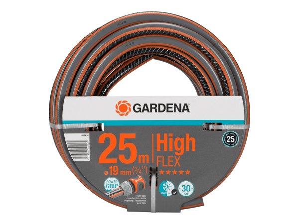 Gardena Comfort HighFLEX - 25 m - Grigio - Arancione - Solo tubi di gomma - 30 bar