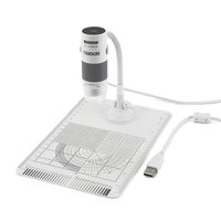 Carson EFLEX - Microscopio digitale - 300x - 75x - Grigio - Bianco - 1600 x 1200 Pixel - Windows 10,