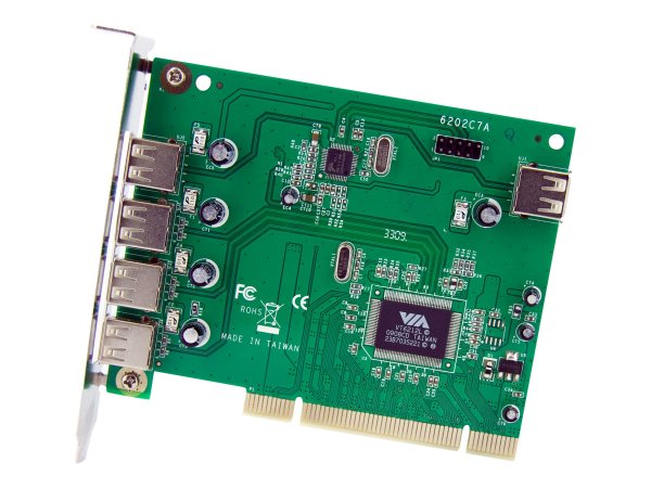 StarTech.com Scheda Pci con 7 porte USB 2.0 ad alta velocità - PCI/PCI-X - USB 2.0 - PCI 2.2 - Verde