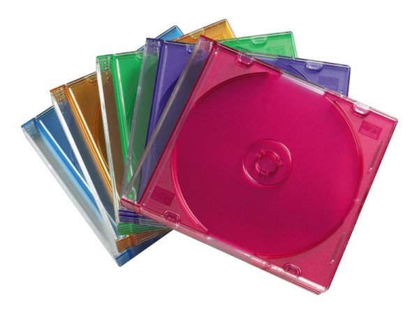 Hama CD Slim Box Pack of 25 - Coloured - 1 dischi - Multicolore - Plastica