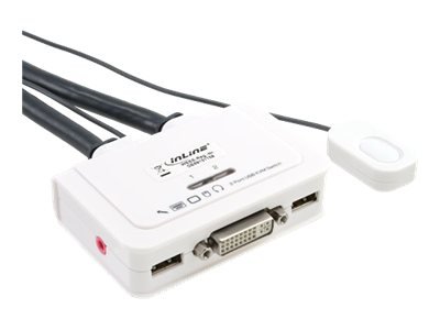 InLine KVM Switch - 2 porte - USB DVI - Audio - all-in-one