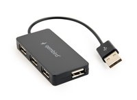 Gembird UHB-U2P4-04 - USB 2.0 - USB 2.0 - 480 Mbit/s - Nero - Plastica - Cina