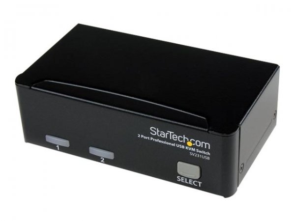 StarTech.com Kit switch KVM USB professionale a 2 porte con cavi - 1920 x 1440 Pixel - 10 W - Nero
