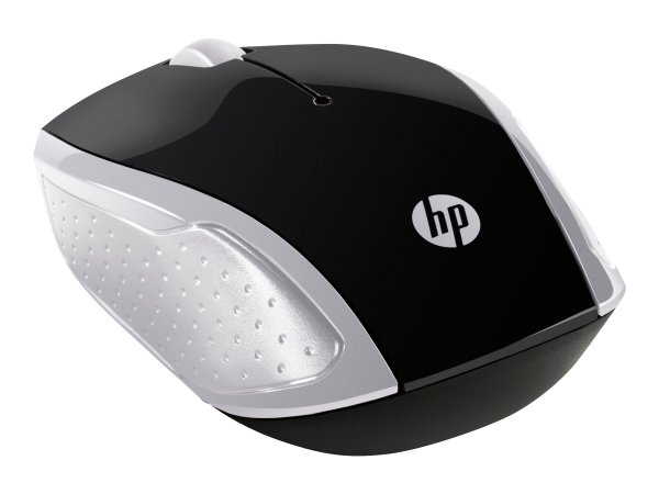 HP Wireless Mouse 200 (Pike Silver) - Ambidestro - Ottico - RF Wireless - 1000 DPI - Nero - Argento