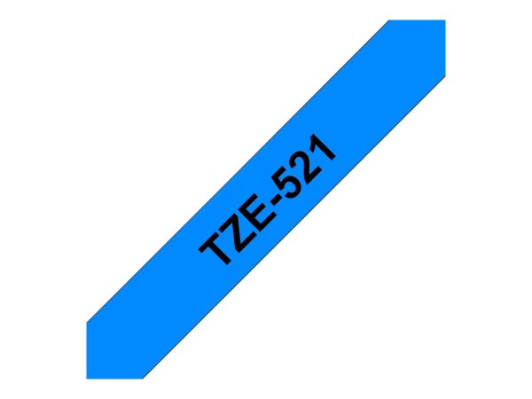 Brother TZe-521 - Black on blue