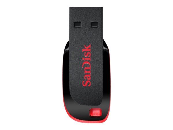 SanDisk Cruzer Blade - 64 GB - USB tipo A - 2.0 - Senza coperchio - 2,5 g - Nero - Rosso