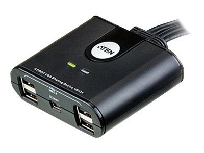ATEN Switch di condivisione periferiche USB 2.0 a 4 x 4 porte - Nero