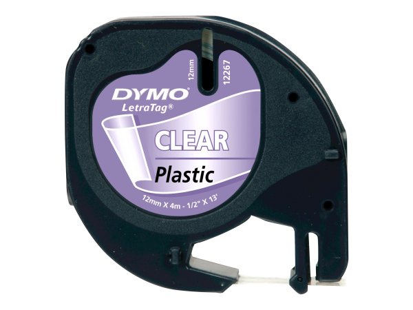 Dymo Etichette LT IN Plastica - Nero trasparente - Poliestere - Belgio - DYMO - LetraTag 100T - Letr