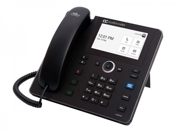 AudioCodes C455HD-DBW - IP Phone - Nero - Cornetta cablata - Android - Info SIP - 8 linee