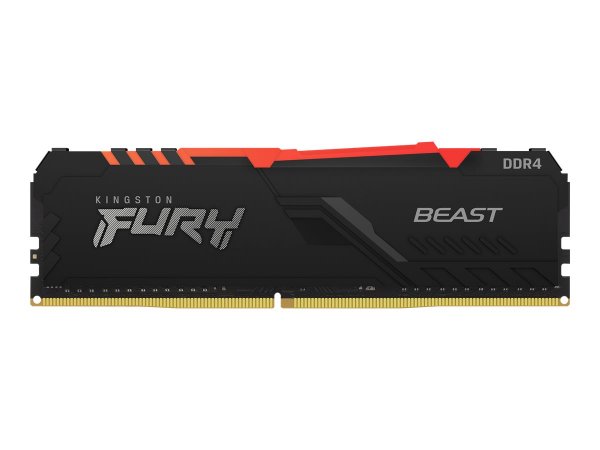 Kingston FURY Beast RGB - 16 GB - 1 x 16 GB - DDR4 - 3600 MHz - 288-pin DIMM - Nero