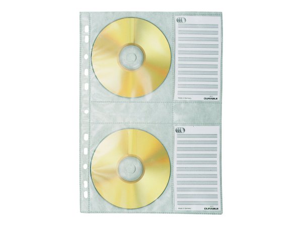 Durable 4fach Cd Hülle 4 CDs/DVDs/Blu-rays Polypropylen Transparent 5 St