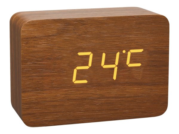 TFA 60.2549.08 - Digital alarm clock - Brown - Plastic - °C