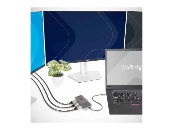 StarTech.com Adattatore USB-C HDMI a 3 Porte - MST Hub USB C a HDMI 4K 60Hz - Convertitore da USB Ty