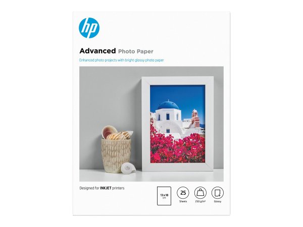 HP DeskJet Advanced Glossy Photo Paper A4 Photo paper - 250 g/m² - 130x180 mm - 25 foglio
