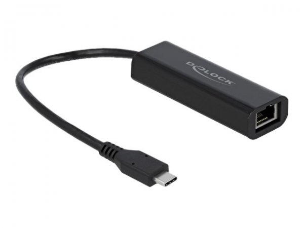 Delock 66298 - Cablato - USB tipo-C - Ethernet - 5000 Mbit/s - Nero