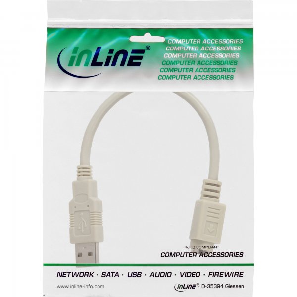 InLine Adattatore USB A maschio / PS/2 Mini Din 6pin femmina - cavo 0,2m