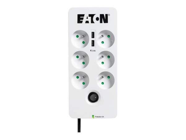 Eaton PB6UF - 6 presa(e) AC - Tipo E - 220 - 250 V - 50 - 60 Hz - 10 A - 2500 W